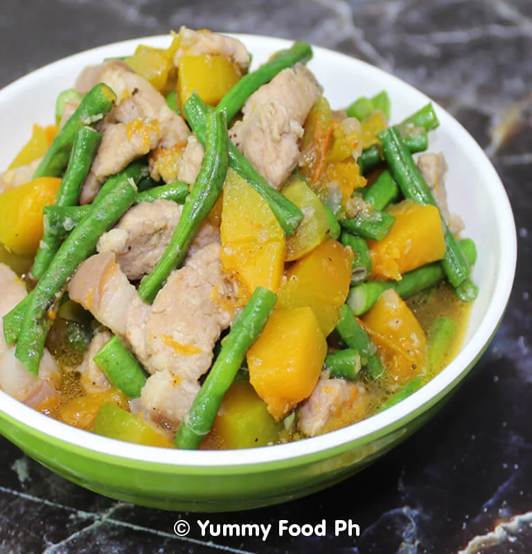 kalabasa at sitaw recipe with pork