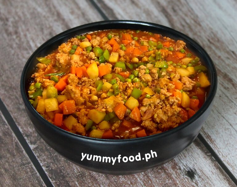 Recipe for Pork Giniling with Potato and Carrots Pork Giniling Recipe