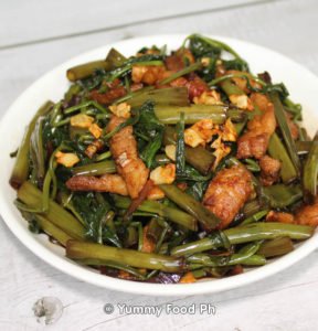 Delicious Recipe Kangkong Adobo with Pork » Yummy Food Ph