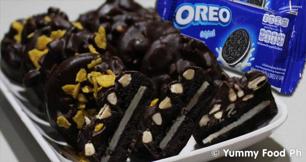 no bake oreo recipe in chocolate with almonds