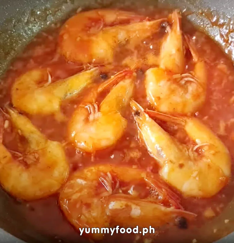 sweet and sour shrimps Filipino recipe