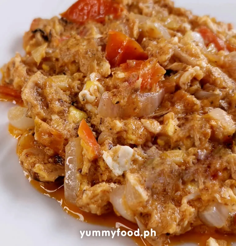 ginisang sardinas with egg recipe