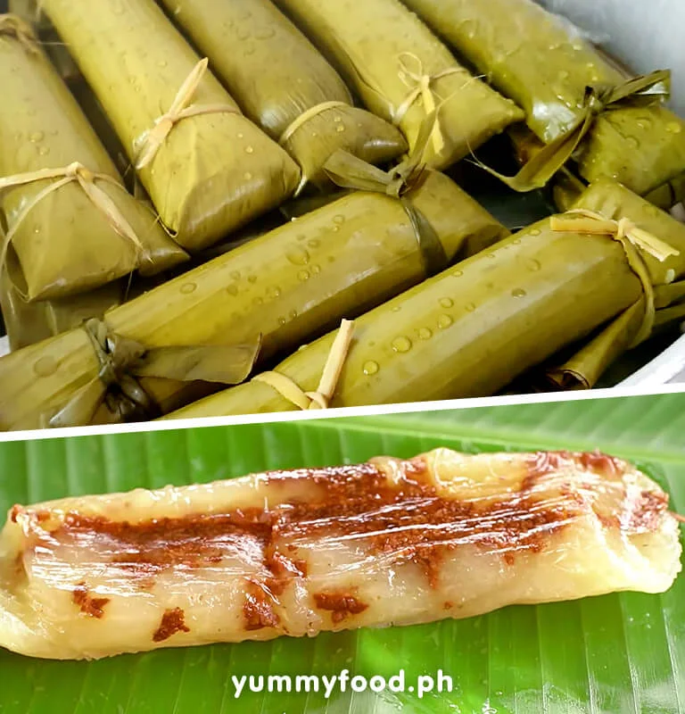 cassava suman with latik