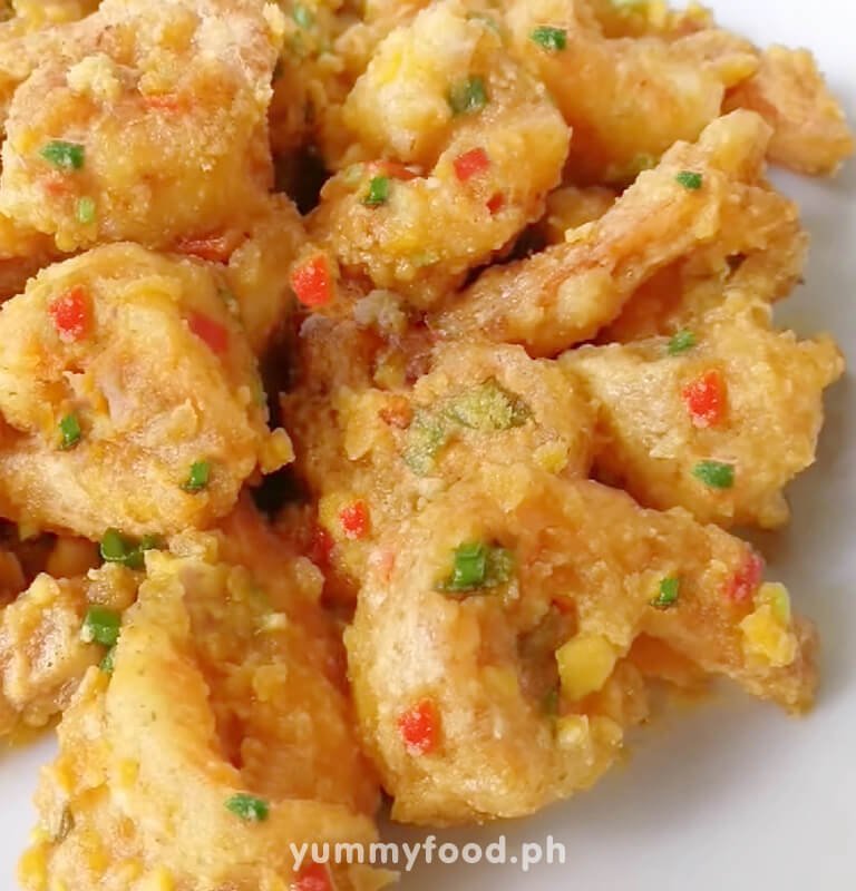 how to make salted egg shrimp recipe